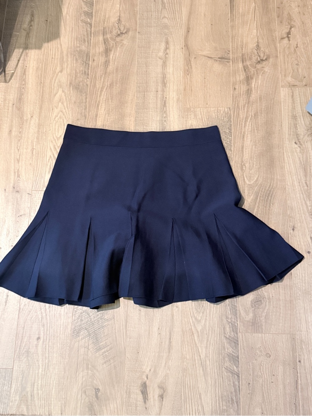 Zara Navy Pleated Mini Skirt- Size XL